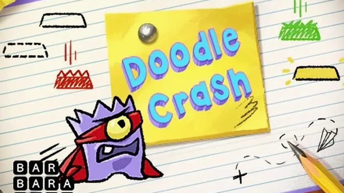 Interface do jogo de cassino Doodle Crash com multiplicador em destaque
