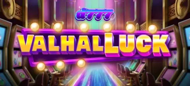 Interface do jogo de slot ValhalLuck com elementos nórdicos